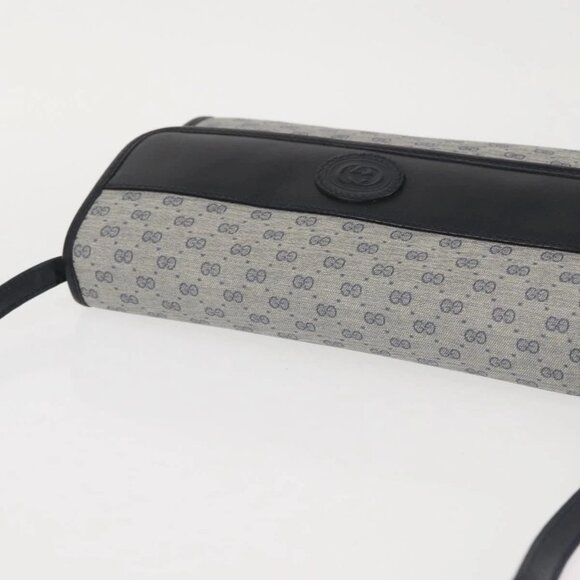 GUCCI Micro GG Supreme Shoulder Bag PVC Navy Gold 004 89 1041 Auth 144072 - Picture 7 of 15